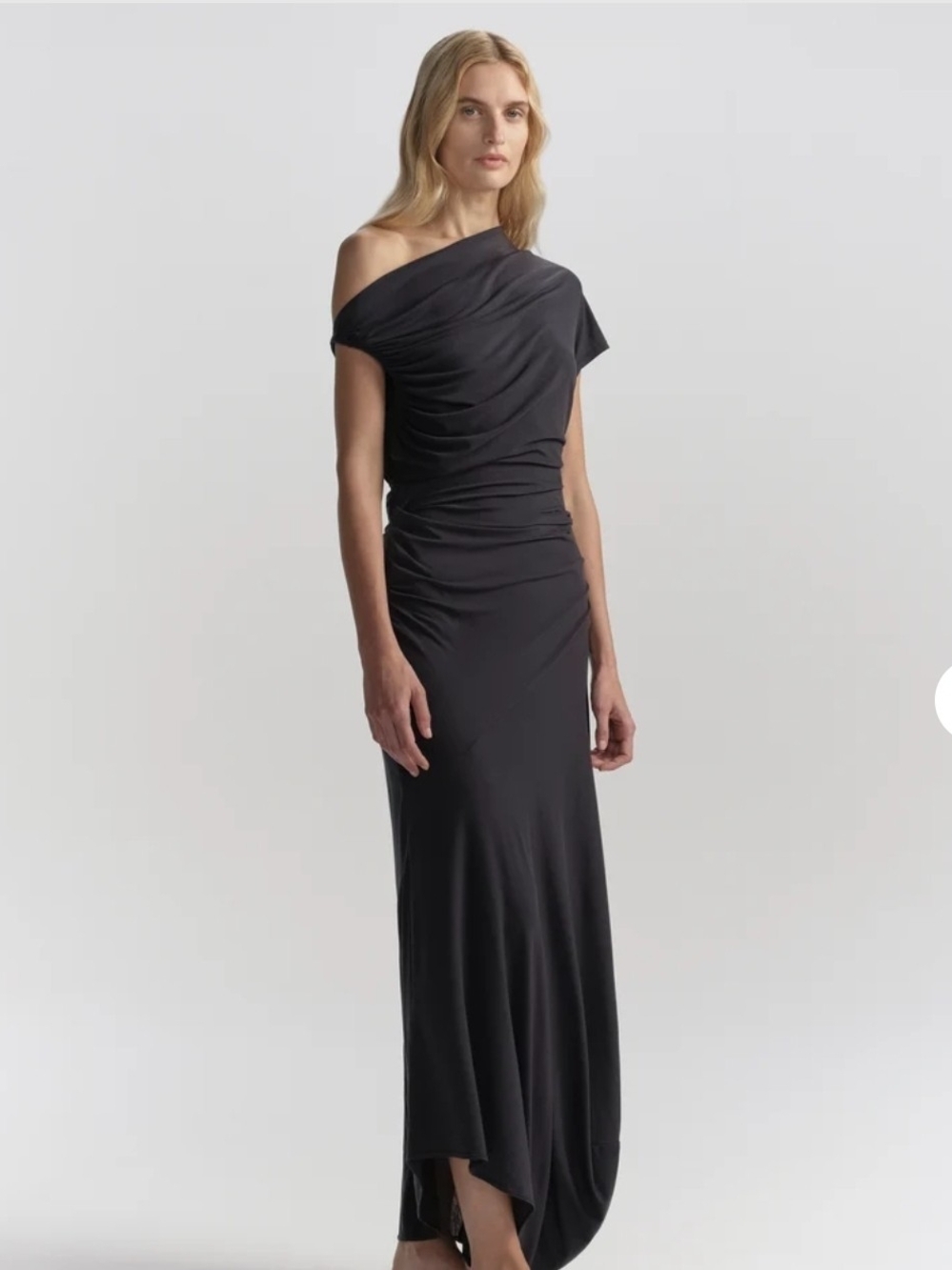 A.L.C Halle One Shoulder Jersey Midi Dress Large
